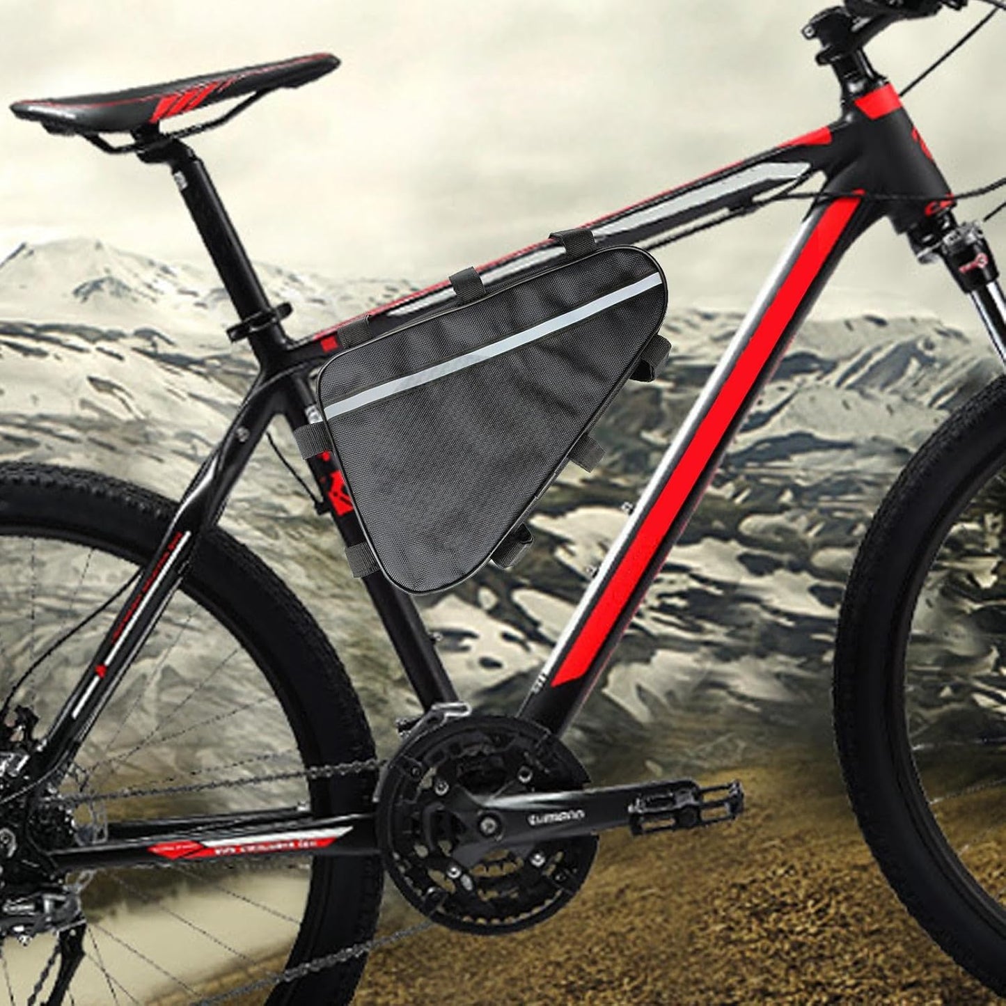 Triangelformad batteriväska för elcykel – Voltrix