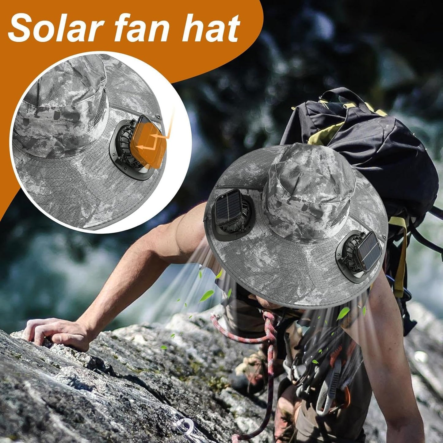 Solar-Fan-kylhatt med UV-skydd – Solvoro