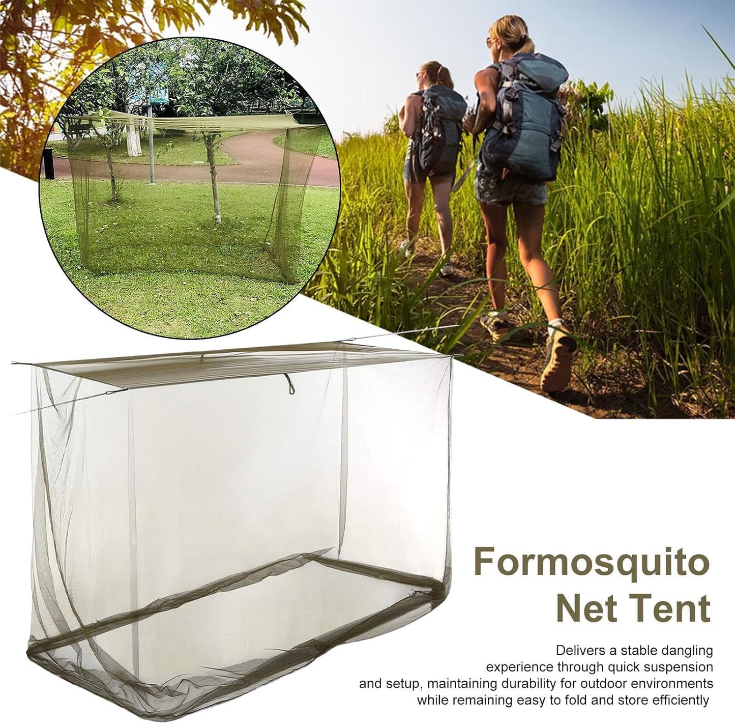 Rektangulärt myggnätstak för utomhusbruk – Ventora