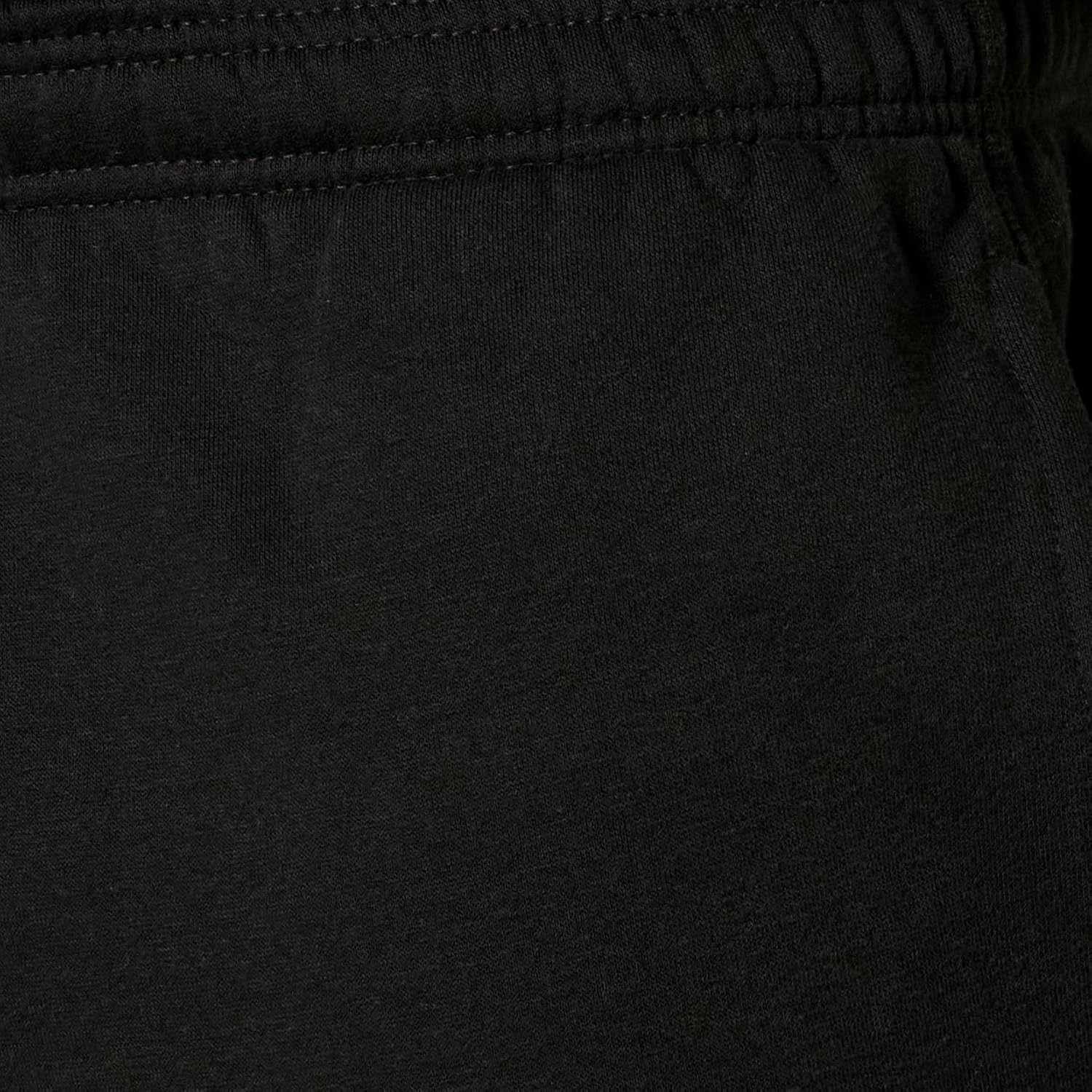 Schwarze Jogginghose aus Baumwolle, elastischer Bund, bequeme Sportbekleidung für Herren.