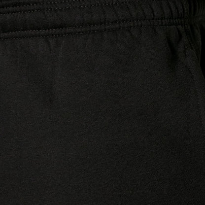 Schwarze Jogginghose aus Baumwolle, elastischer Bund, bequeme Sportbekleidung für Herren.