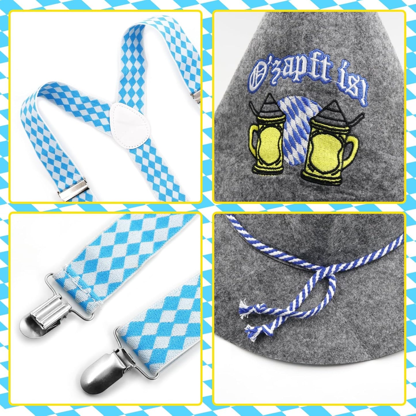 Lederhosen-set med hatt och hängslen – WiesnHeld Oktoberfest 2026