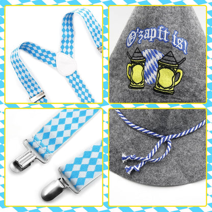 Lederhosen-set med hatt och hängslen – WiesnHeld Oktoberfest 2026