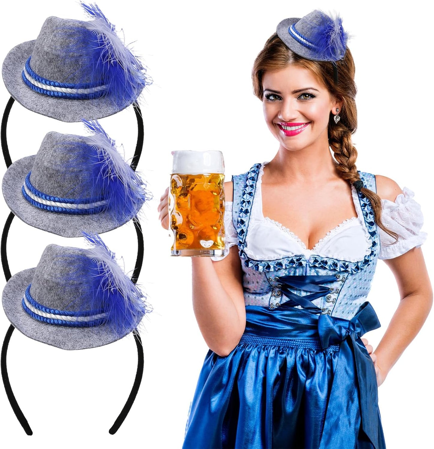 Mini-traditionella hattar i 3-pack – WiesnCharme Oktoberfest 2026