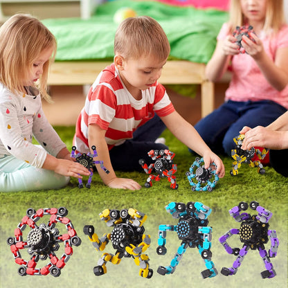 Formbar anti-stress fidget spinner för barn och vuxna – 4-pack