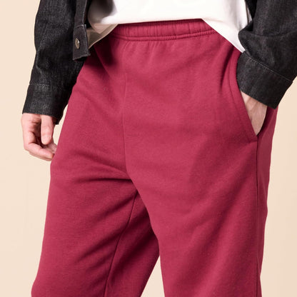 Rote Jogginghose Herren, bequem, Baumwolle, Freizeitmode, sportlich, elastischer Bund