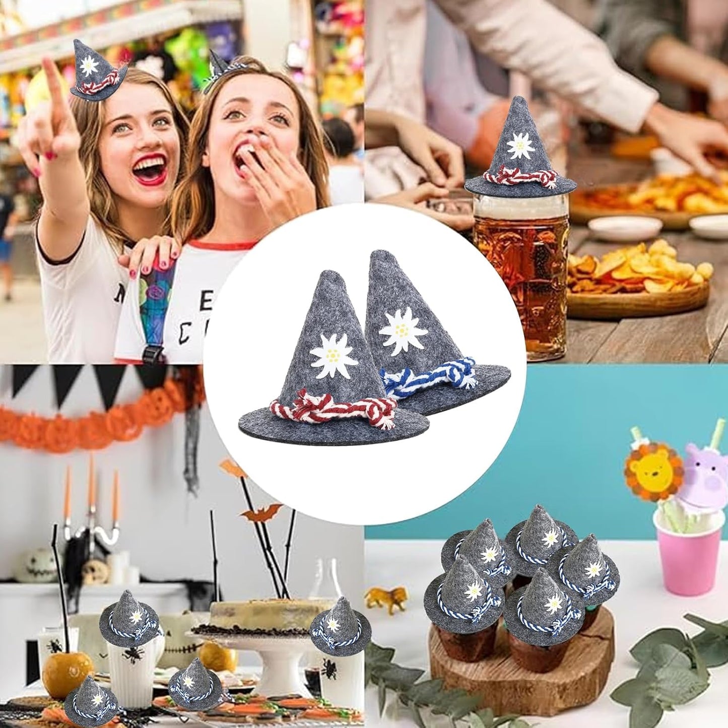 Mini-traditionella filthattar i 12-pack – EdelweißMini Oktoberfest 2026
