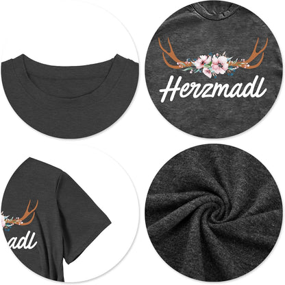 Kortärmad dam-T-shirt med hjärta – Lena Oktoberfest 2026