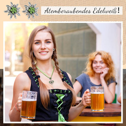 Edelweiß smyckeset med hjärthänge – AlpenFrische Oktoberfest 2026