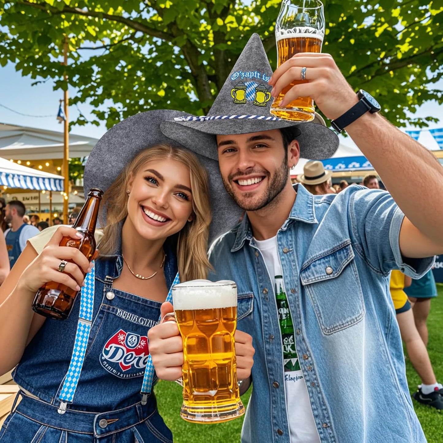 Lederhosen-set med hatt och hängslen – WiesnHeld Oktoberfest 2026