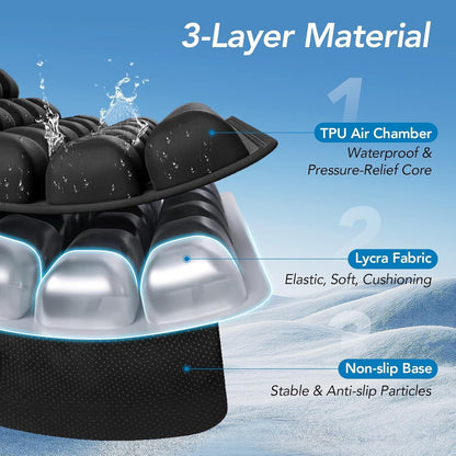 Uppblåsbart resekudde med ergonomisk tryckavlastning – AirComfort