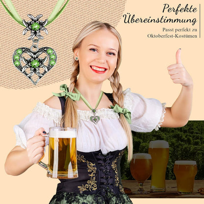 Edelweiß smyckeset med hjärthänge – AlpenFrische Oktoberfest 2026