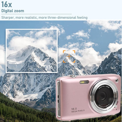 4K kompakt digitalkamera med 58 MP-bilder och 16x zoom – Lumora