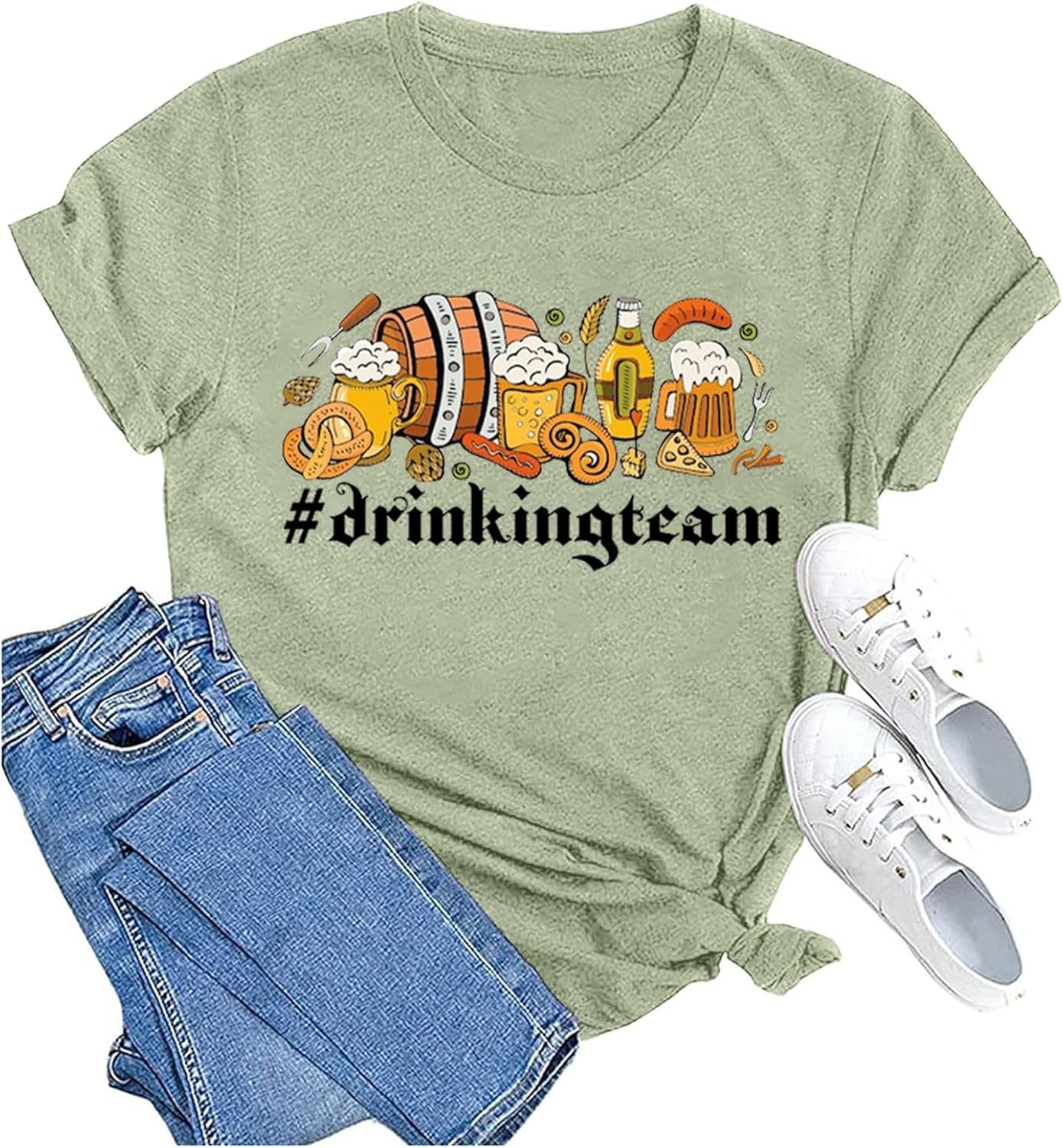 Dam T-shirt med tryck – Veronika Oktoberfest 2026