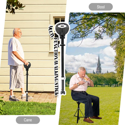 Hopfällbar käpp med sittplats – StepMate
