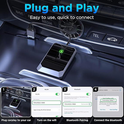 Auto Bluetooth Adapter, Plug-and-Play, kabellose Verbindung, einfache Installation, schwarz, Autozubehör.