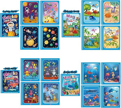Set med 4 återanvändbara akvarellböcker - AquaColor-böcker