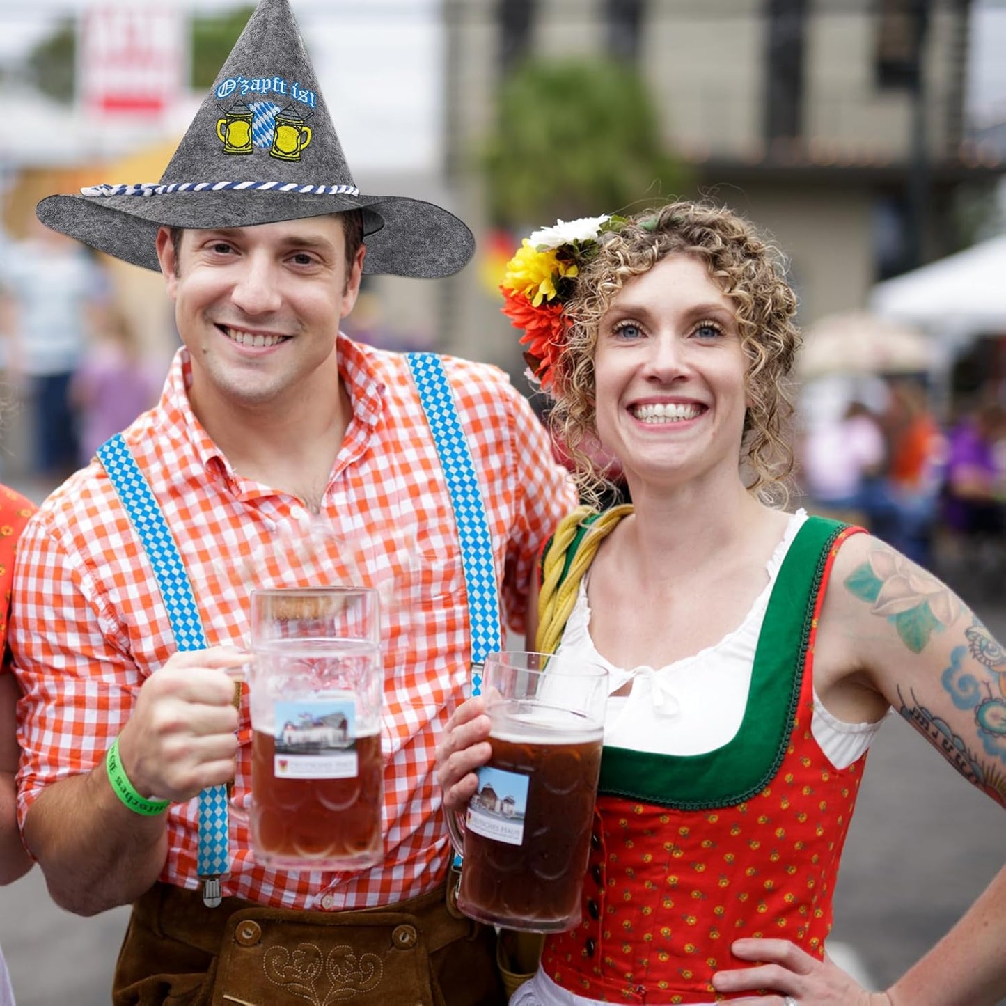 Lederhosen-set med hatt och hängslen – WiesnHeld Oktoberfest 2026