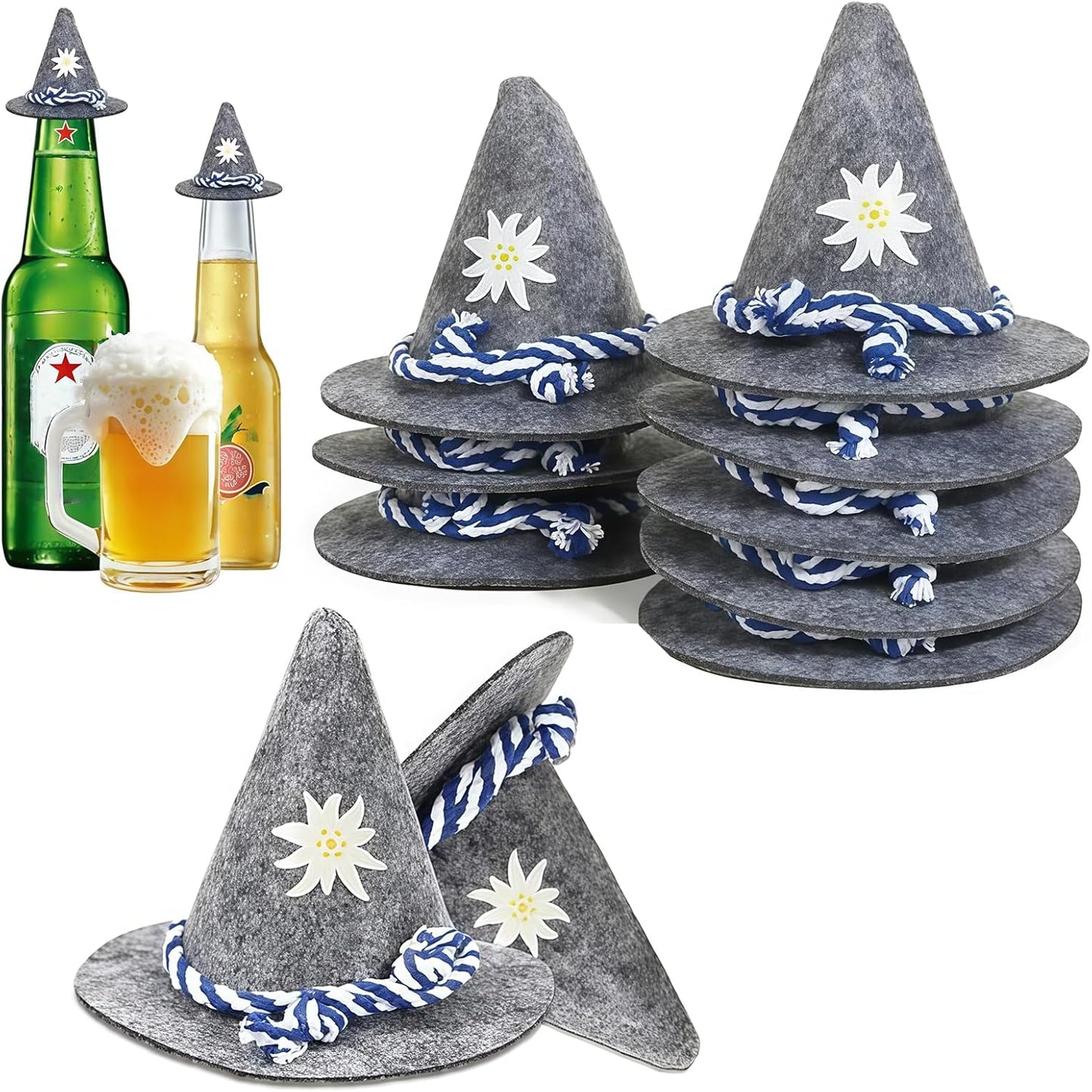 Mini-traditionella filthattar i 12-pack – EdelweißMini Oktoberfest 2026