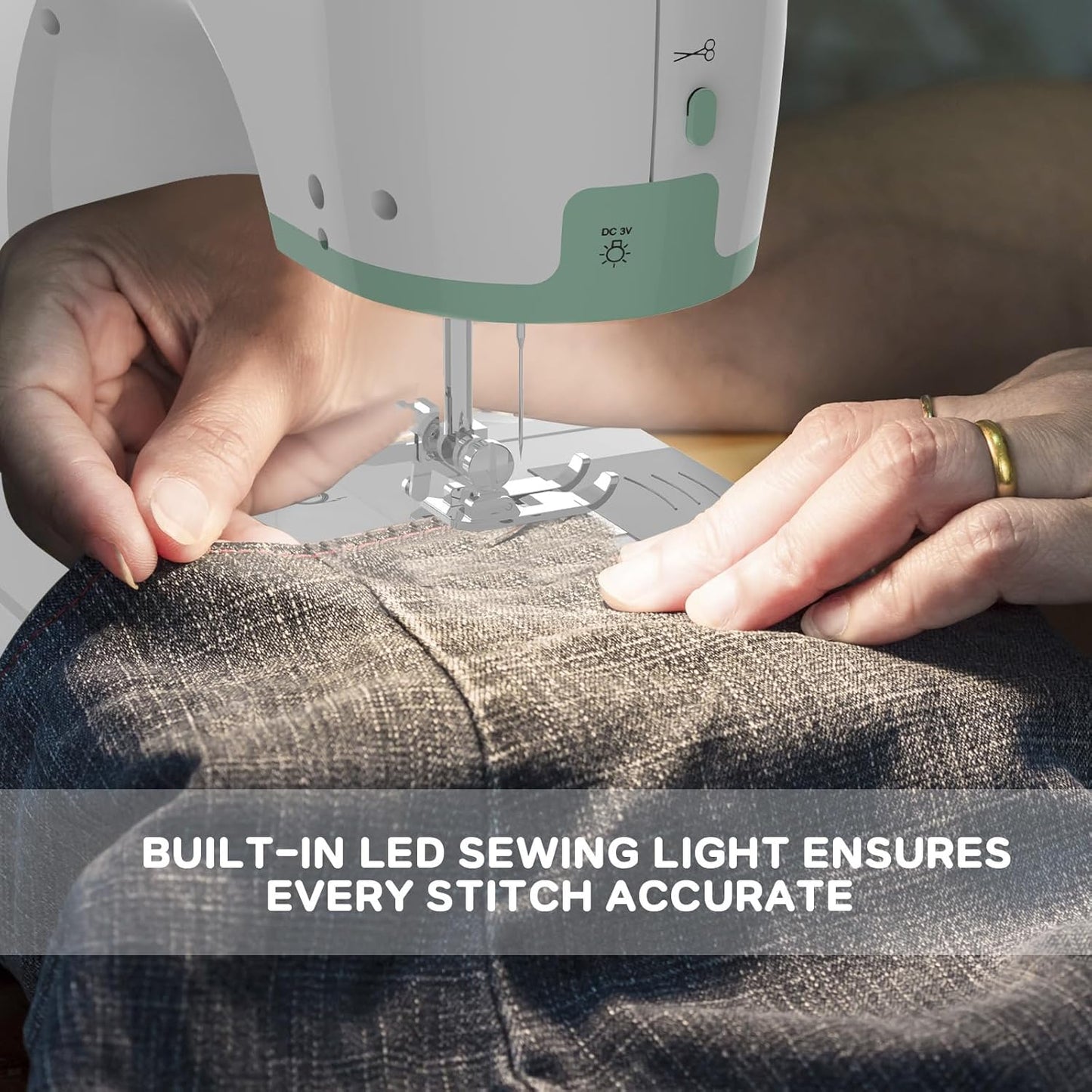 Bärbar symaskin med 12 sömmar och förlängningsbord – StitchPro