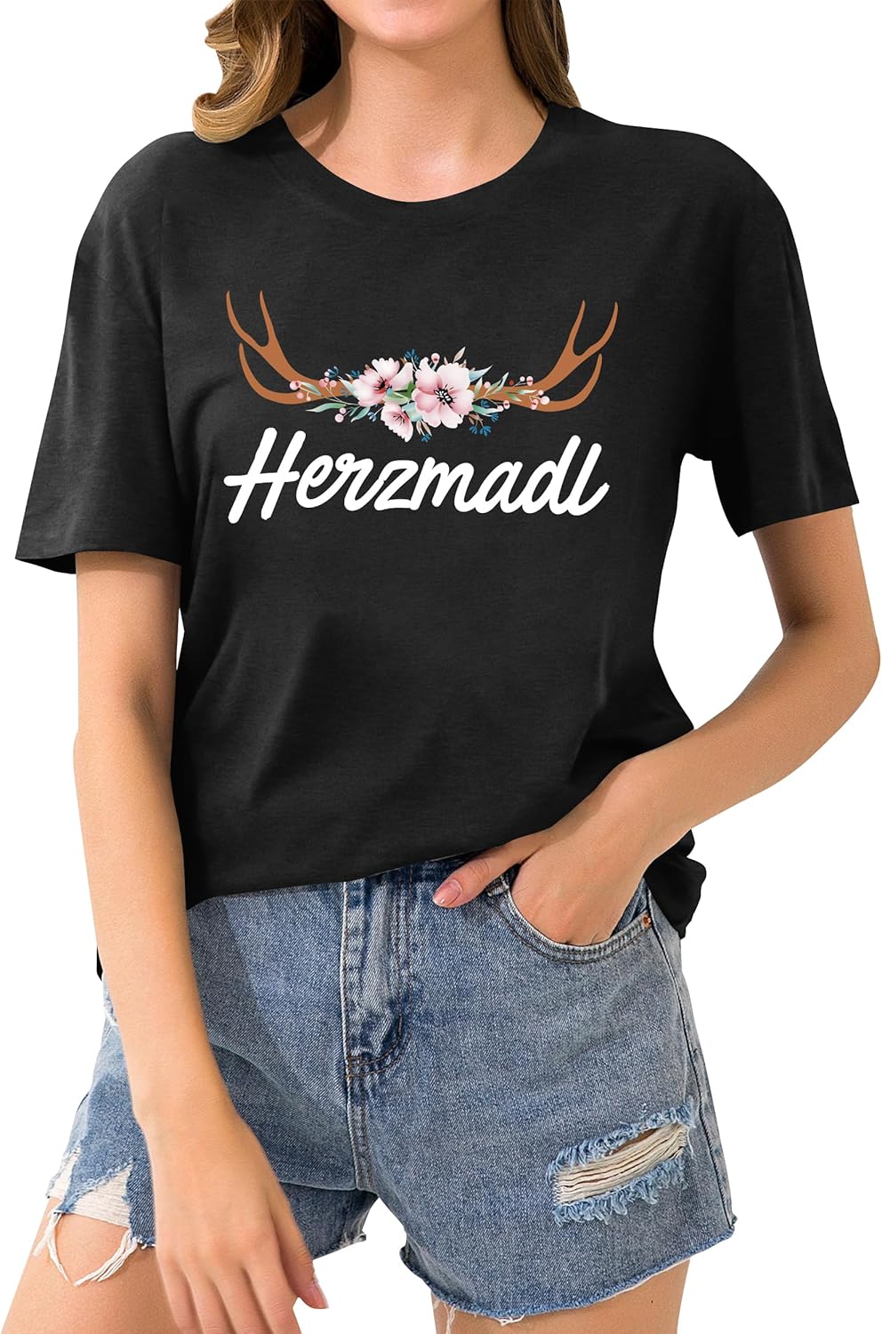 Kortärmad dam-T-shirt med hjärta – Lena Oktoberfest 2026