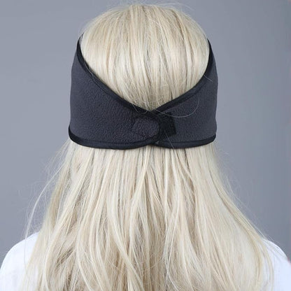 Fleece-Stirnband Damen, schwarz, warm, Winter, Haarband, Outdoor, Sport, Modeaccessoire