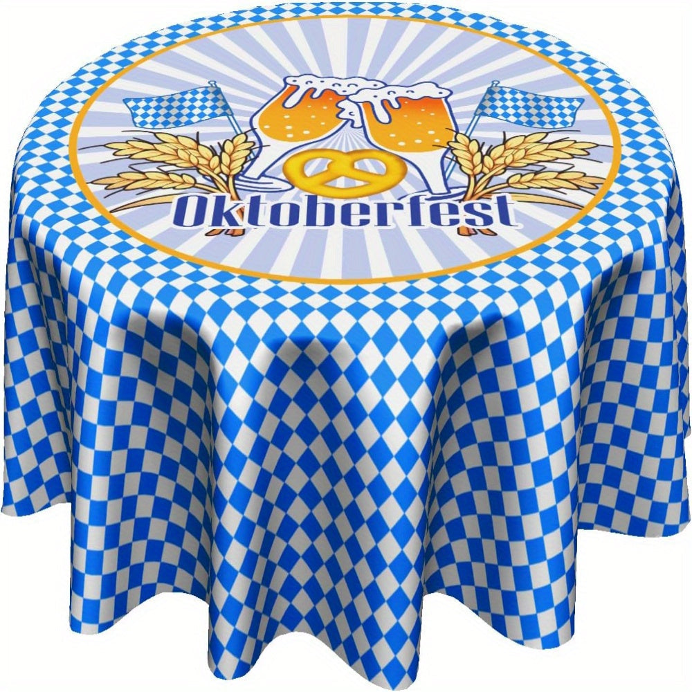 Rund duk i polyester (152 cm och 178 cm) – WiesnTisch Oktoberfest 2026