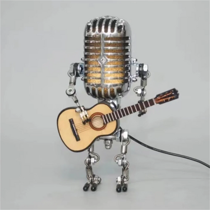 Dekorativ mikrofonrobotlampa med gitarr – Max