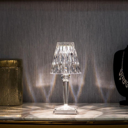 Kristallbordslampa med touch-kontroll - LumeCrystal