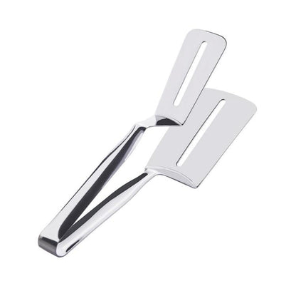 Edelstahl-Käseschneider mit Doppelklinge, silber, ideal für Käseplatten und Küchenzubehör.