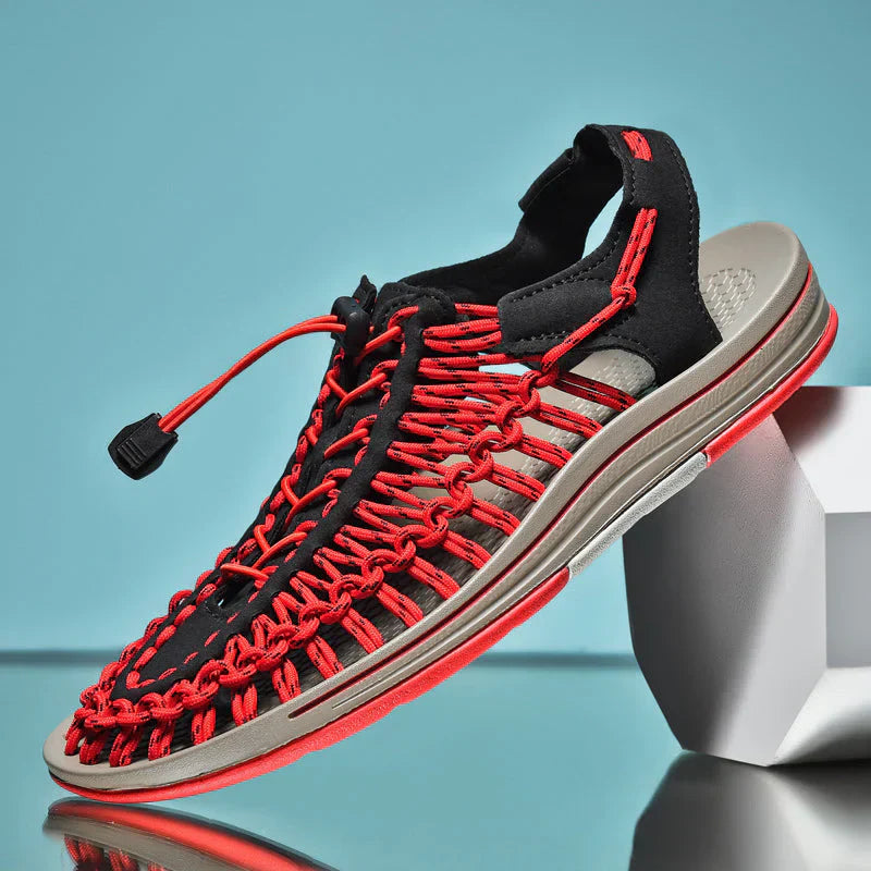 Stiliga herrsandaler i mesh - Renzo