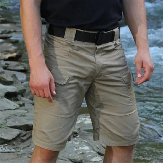 Herr Cargo-shorts med 7 fickor och gratis bälte – Taro