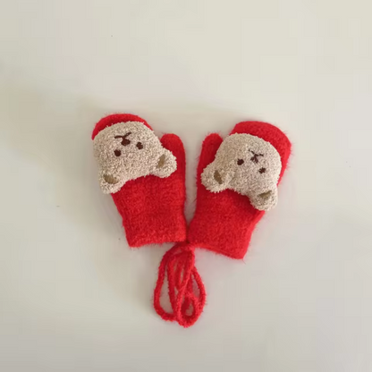 Barnens vinterhandskar med björnmotiv – TinyBear-handskar