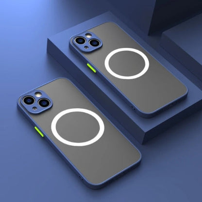 Matt magnetiskt mobilskal med MagSafe och fallskydd – 1+1 GRATIS