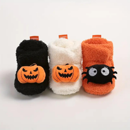 Halloween-tofflor för barn med tecknat tryck – SpookySteps