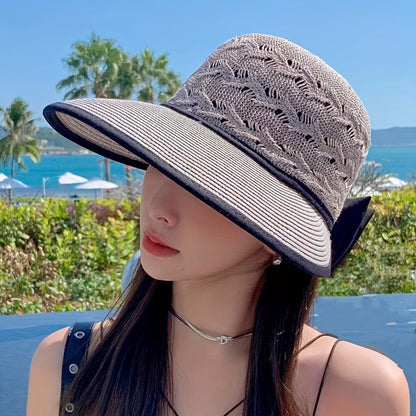 Flätad sommarhatt med sladdetalj – Norah