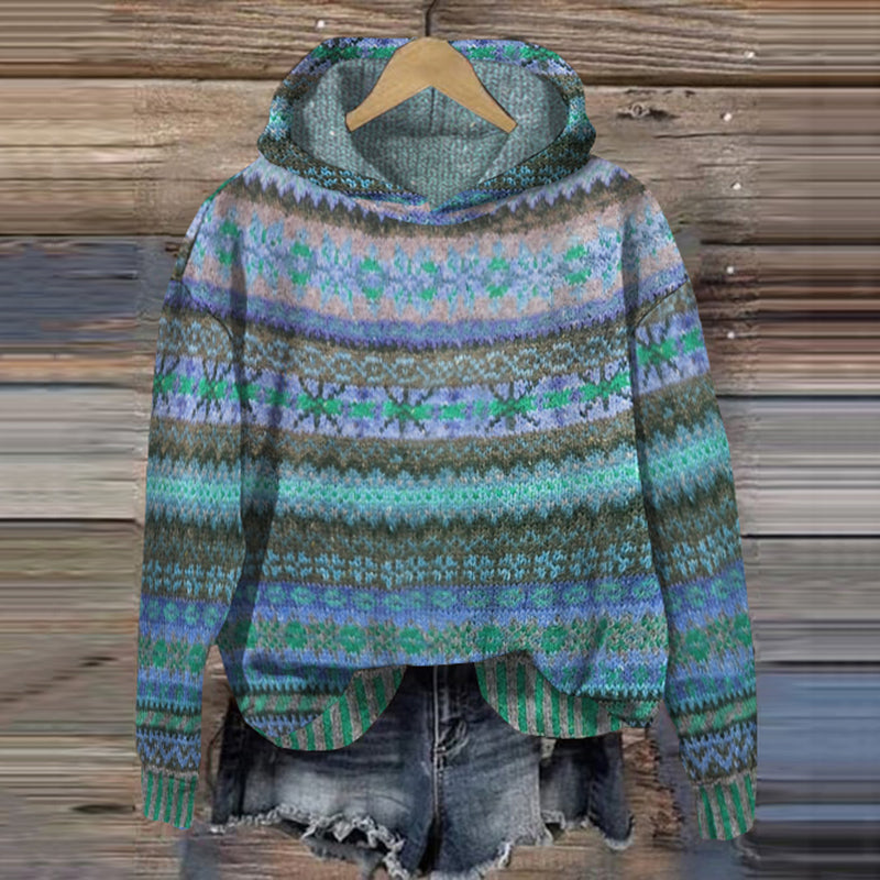 Varm damhoodie med mönster – Freya