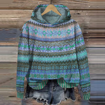 Varm damhoodie med mönster – Freya