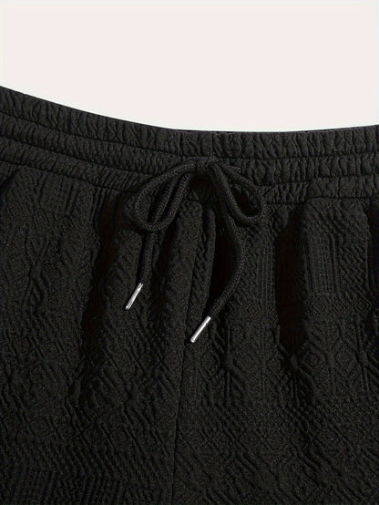 Sommarshorts för herrar, enkel stil med dragsko för komfort - Finn
