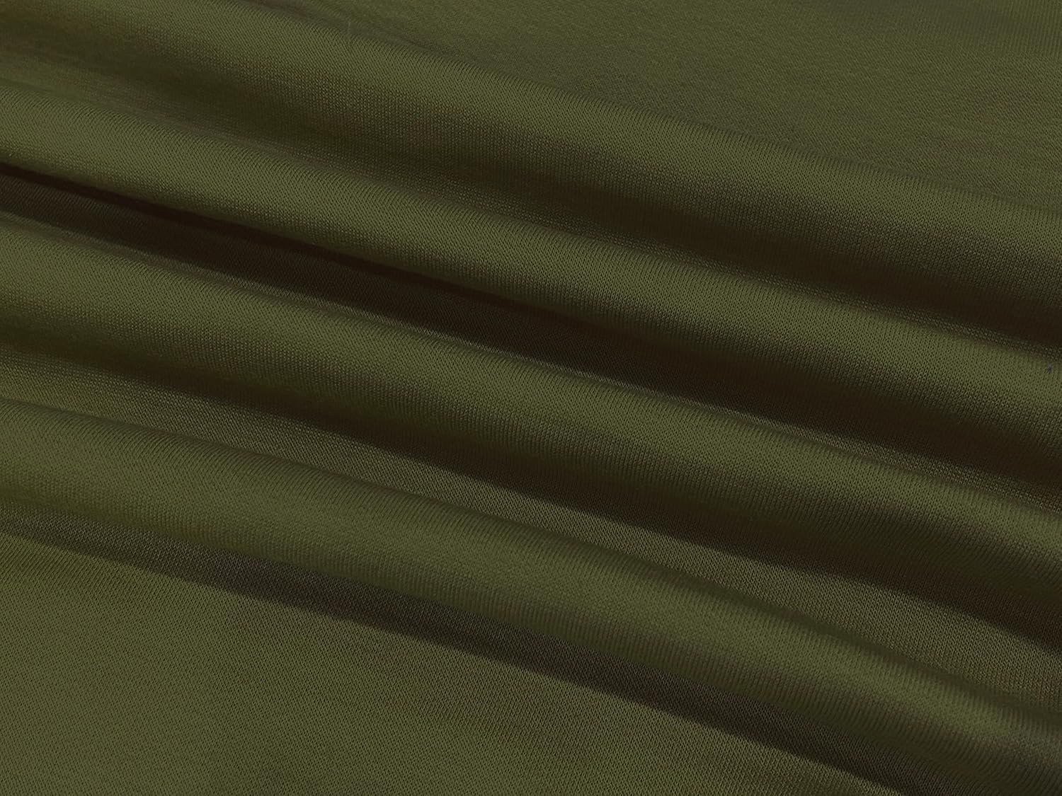 Olivgrüner Baumwollstoff, weicher Stoff, ideal für Kleidung und Heimtextilien.