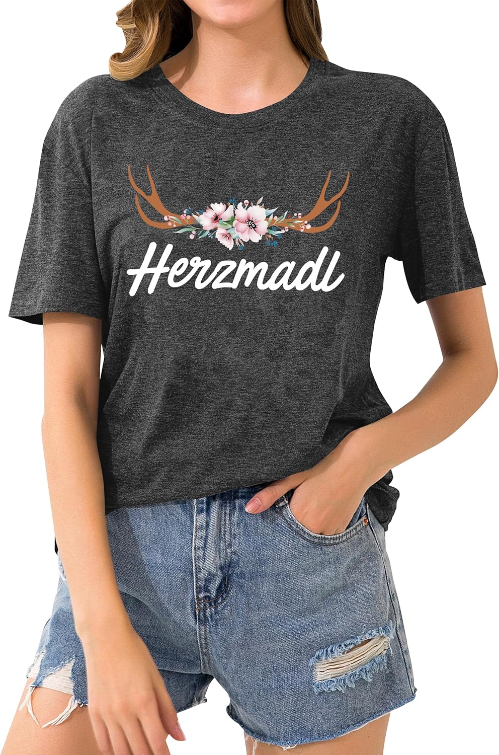 Kortärmad dam-T-shirt med hjärta – Lena Oktoberfest 2026