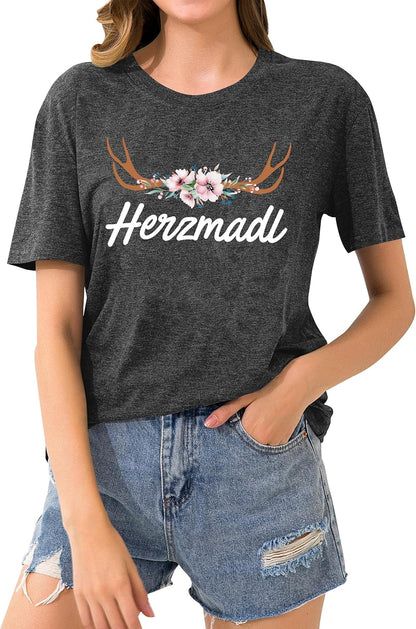 Kortärmad dam-T-shirt med hjärta – Lena Oktoberfest 2026
