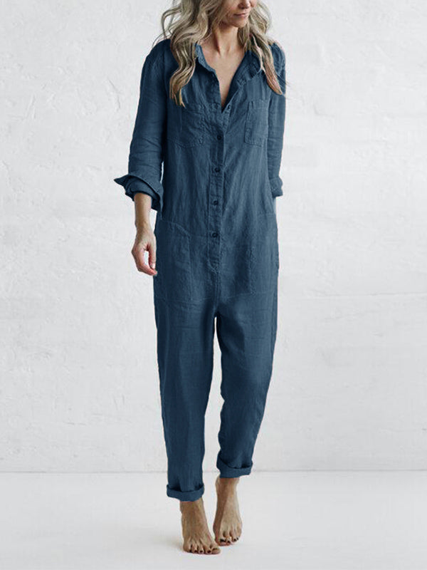 Lättsamma jumpsuit - Liv | 100 % bomull, med praktiska fickor