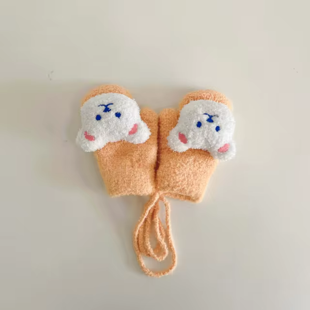 Barnens vinterhandskar med björnmotiv – TinyBear-handskar