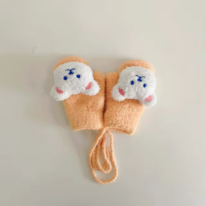 Barnens vinterhandskar med björnmotiv – TinyBear-handskar