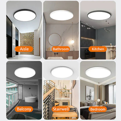 Runde LED-Deckenleuchte, modern, weiß, für Flur, Bad, Küche, Balkon, Treppenhaus, Schlafzimmer.