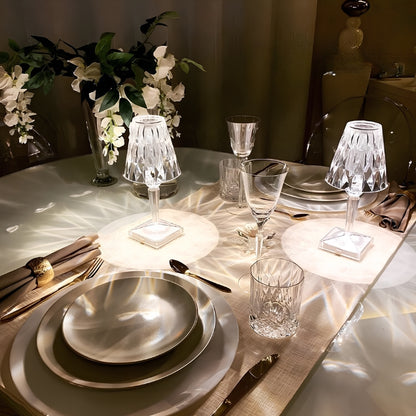Kristallbordslampa med touch-kontroll - LumeCrystal