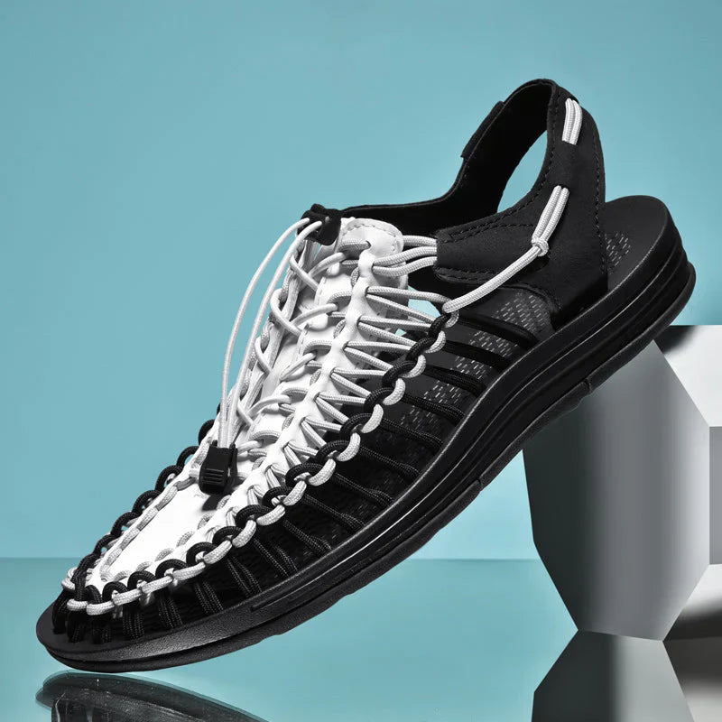 Stiliga herrsandaler i mesh - Renzo