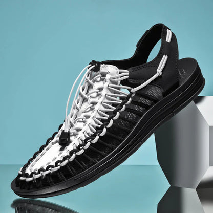 Stiliga herrsandaler i mesh - Renzo
