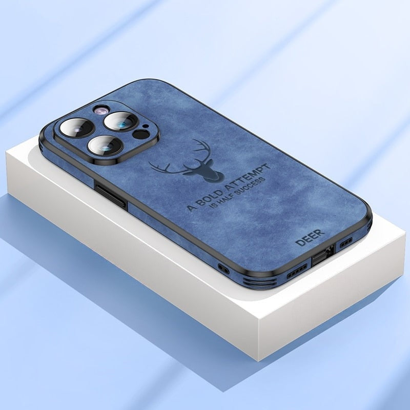 Lyxigt iPhone-fodral i hjortskinn - Veltro